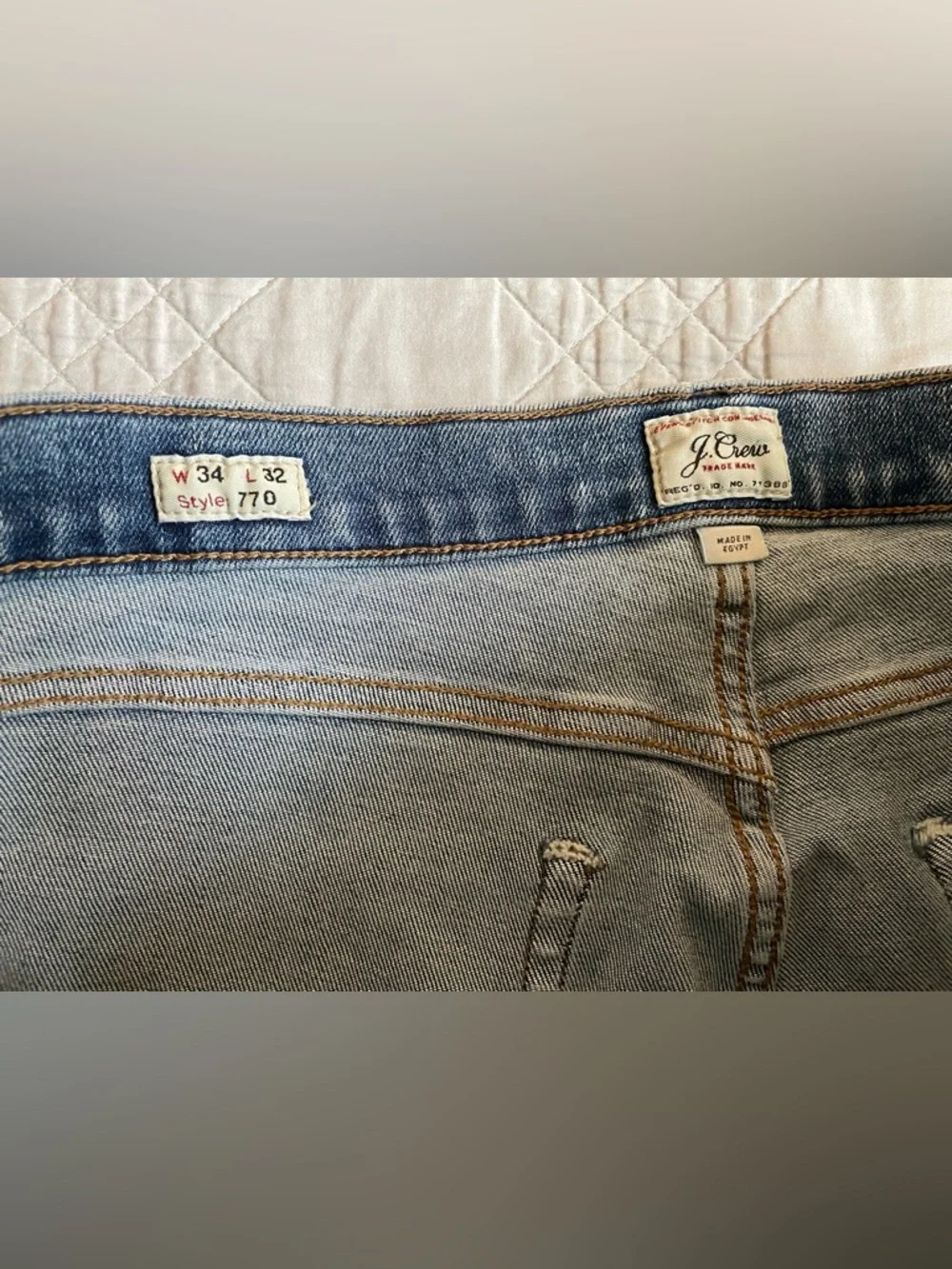 J.‎ CREW 770M Straight-fit stretch jean in medium wash Size 34 $148 BX863